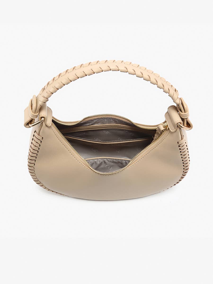 M2723 Aria Whipstitch Crescent Shoulder Bag