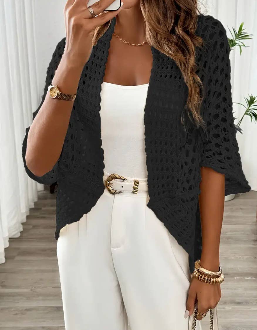 Open Knit BatWing Cardigan Beach Cover Up