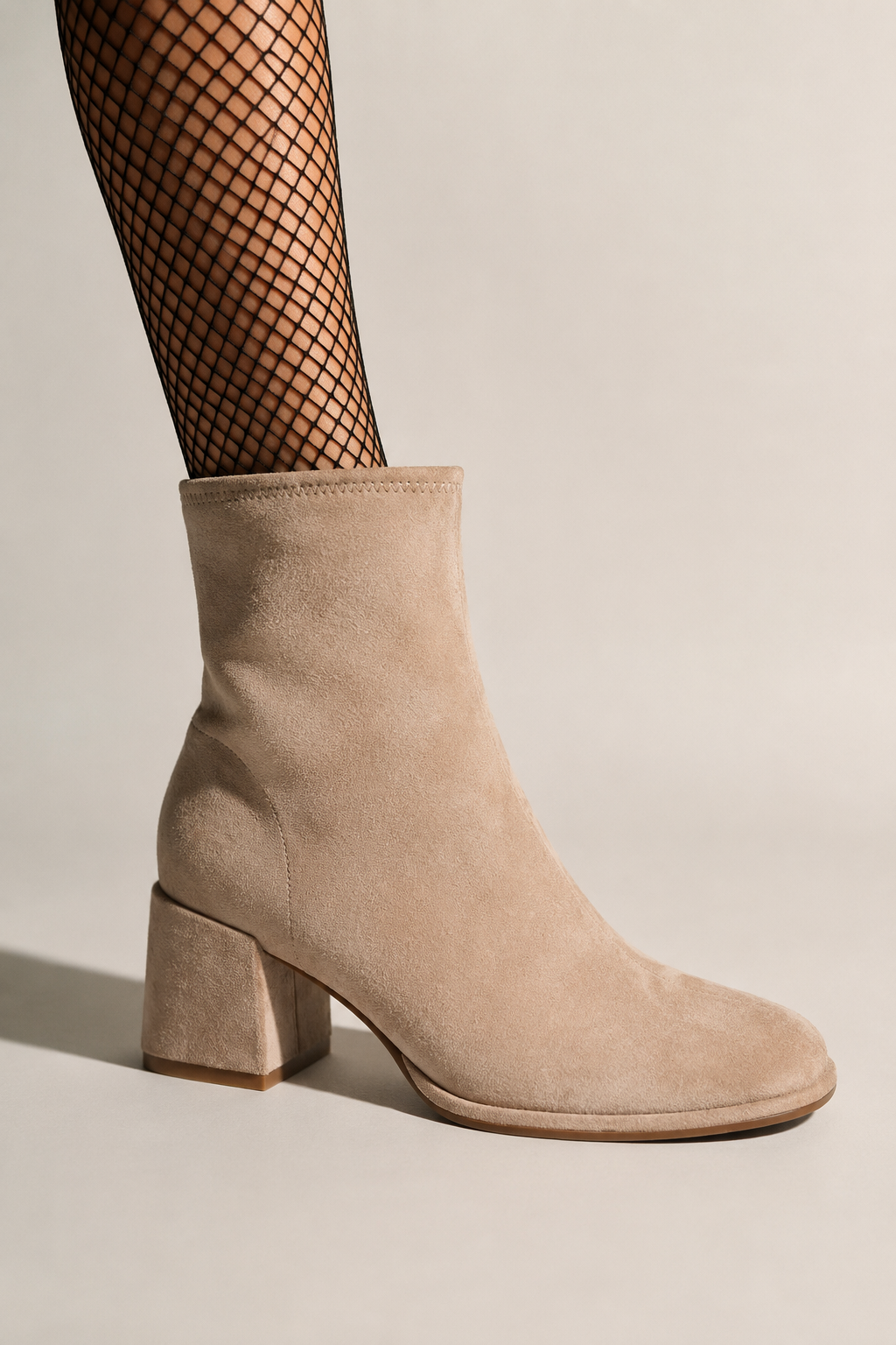 Block Heel Mid Calf Ankle Fall Boot
