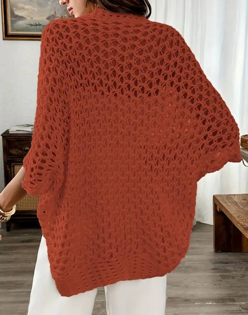 Open Knit BatWing Cardigan Beach Cover Up