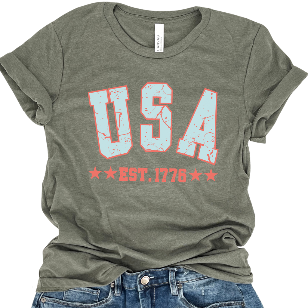 USA Patriotic Graphic Tee | July 4th Tee | Classic Americana