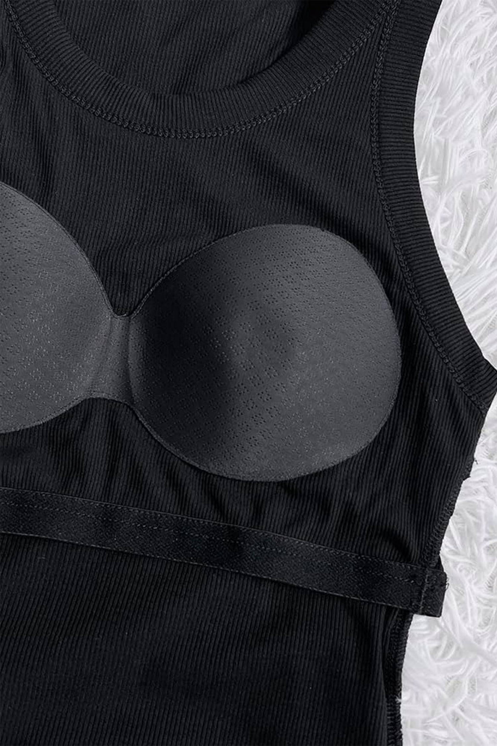 LDC Slim Ribbed Padded Tank Top
