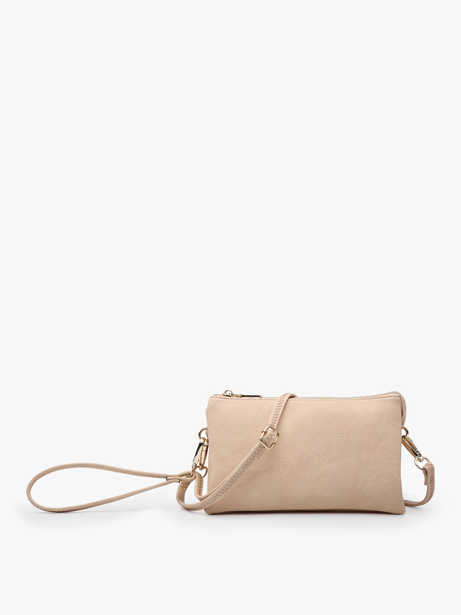 M013 Riley Monogrammable 3 Compartment Crossbody/Wristlet