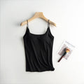 Cotton blend camisole daily regular basic self bra tank top