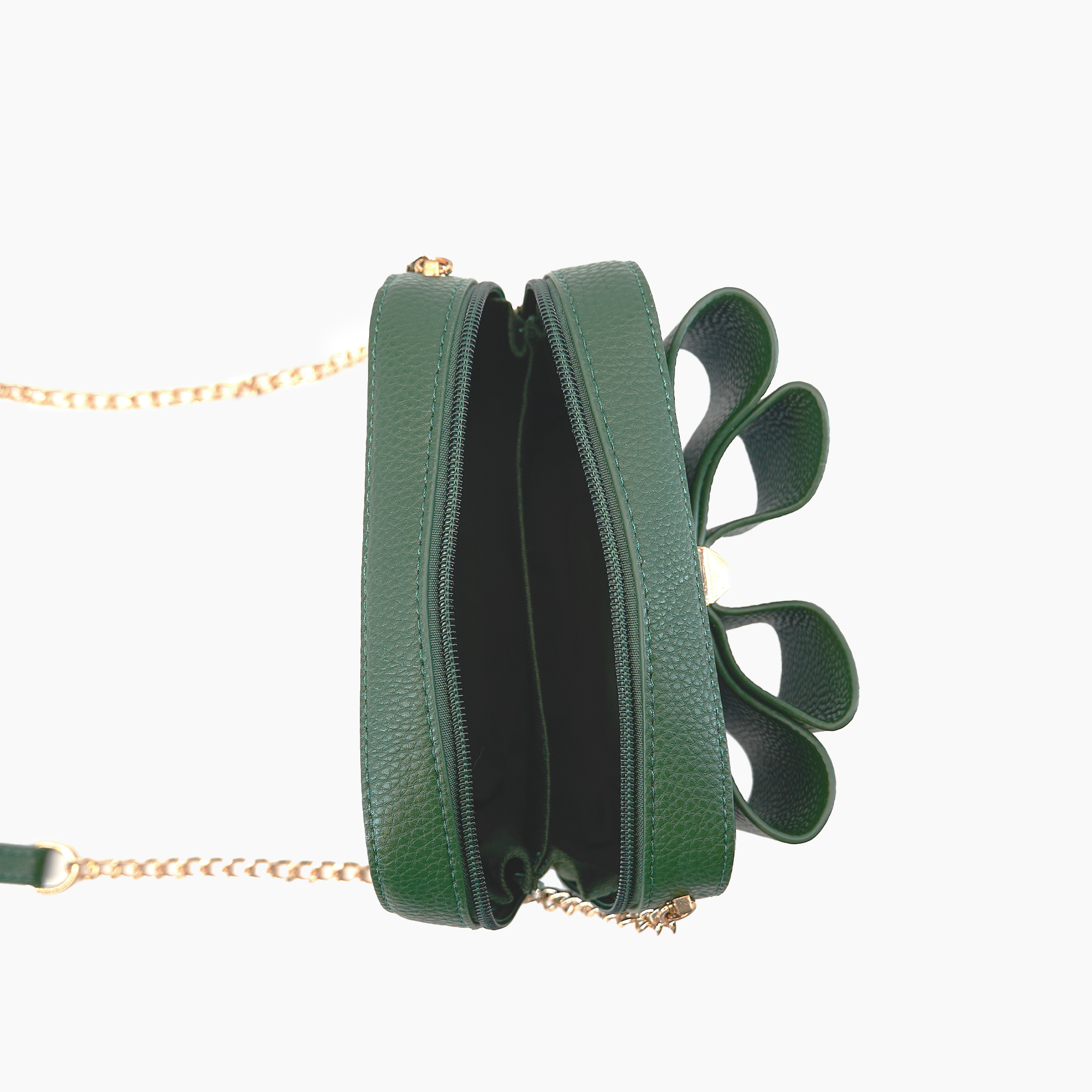 Women's Vegan Leather Long Strap Chloe Bow Mini Crossbody