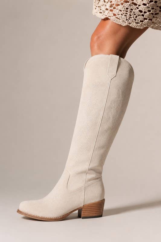 Pierre Dumas Savannah Stitch Knee High Western Fall Boot