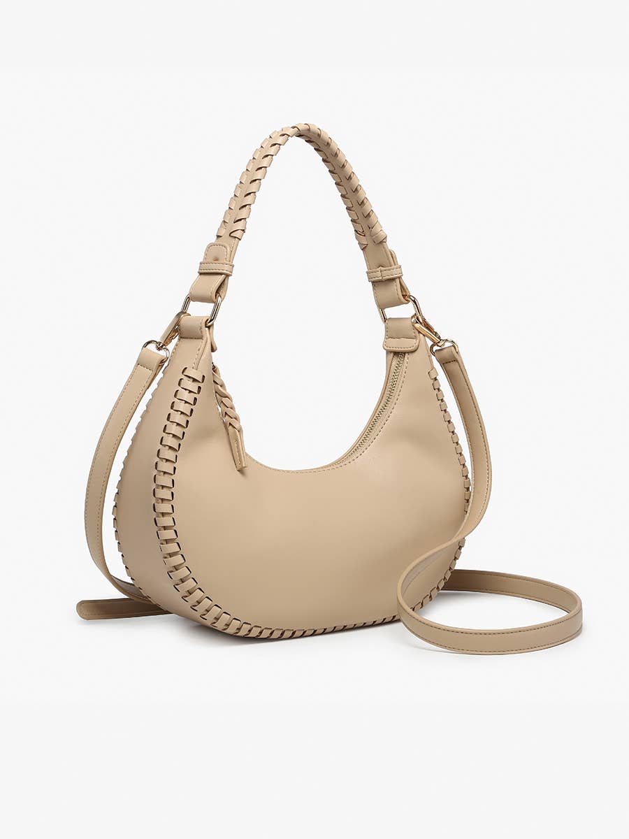 M2723 Aria Whipstitch Crescent Shoulder Bag