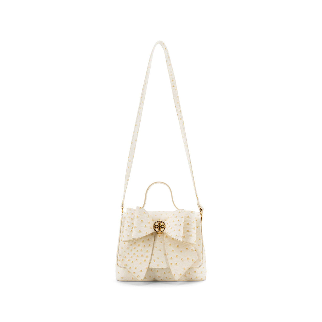 Lisette Bowtie Ostrich Women's Crossbody Bag