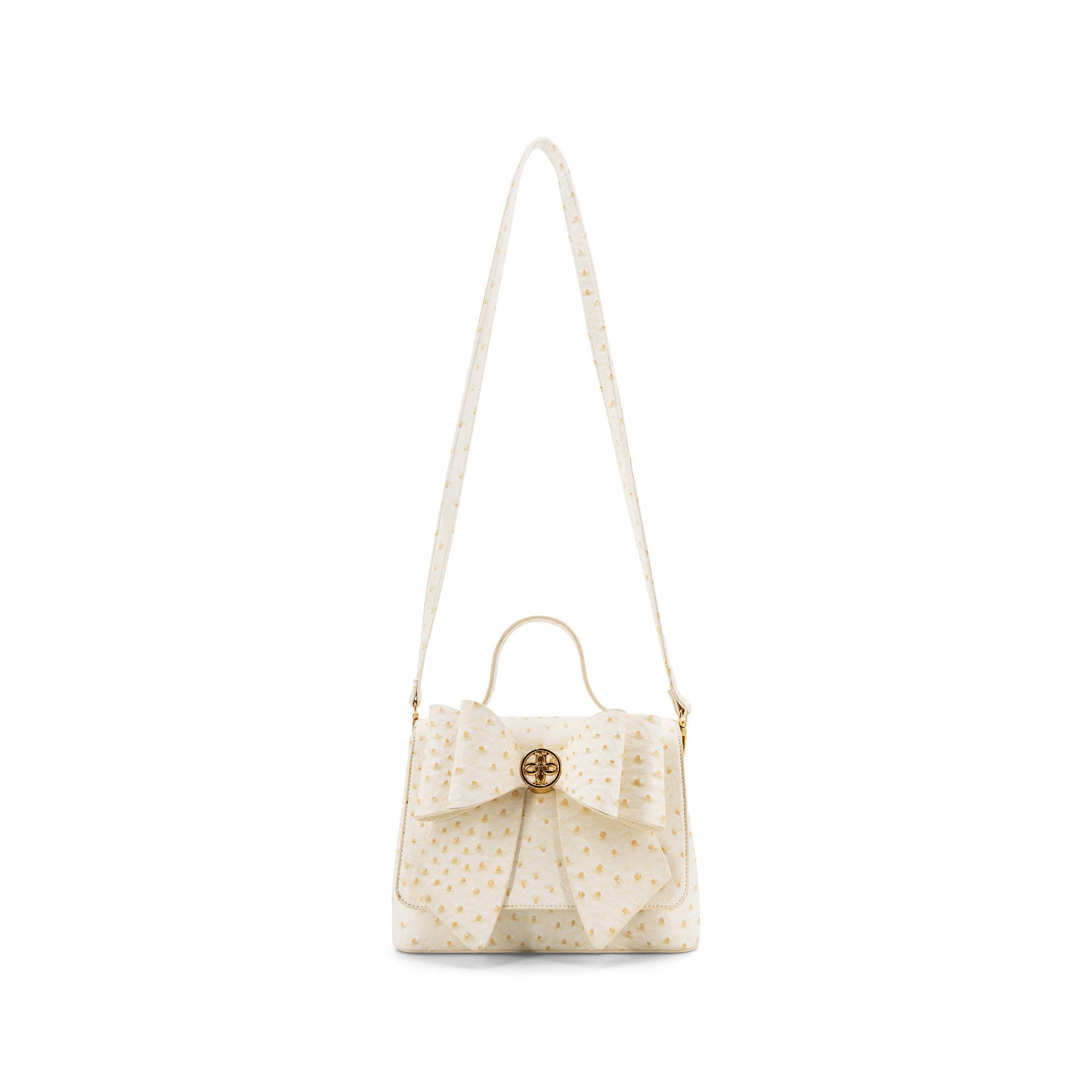 Lisette Bowtie Ostrich Women's Crossbody Bag