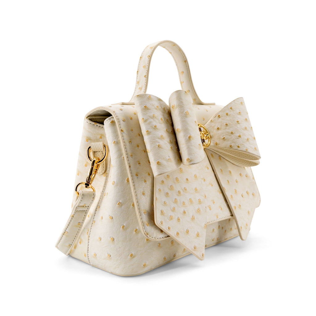 Lisette Bowtie Ostrich Women's Crossbody Bag