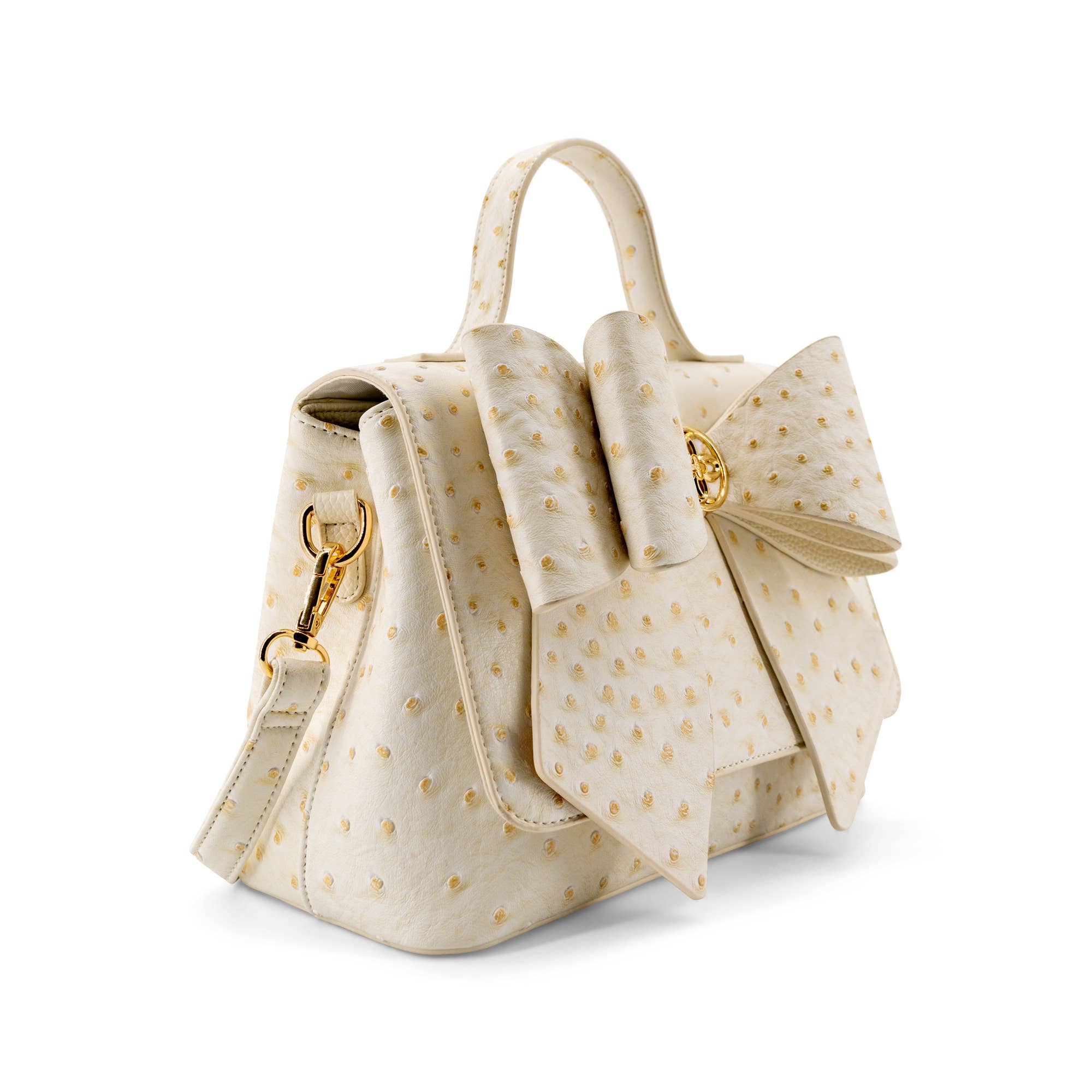 Lisette Bowtie Ostrich Women's Crossbody Bag