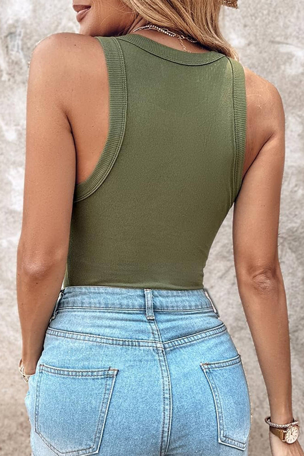 LDC Slim Ribbed Padded Tank Top