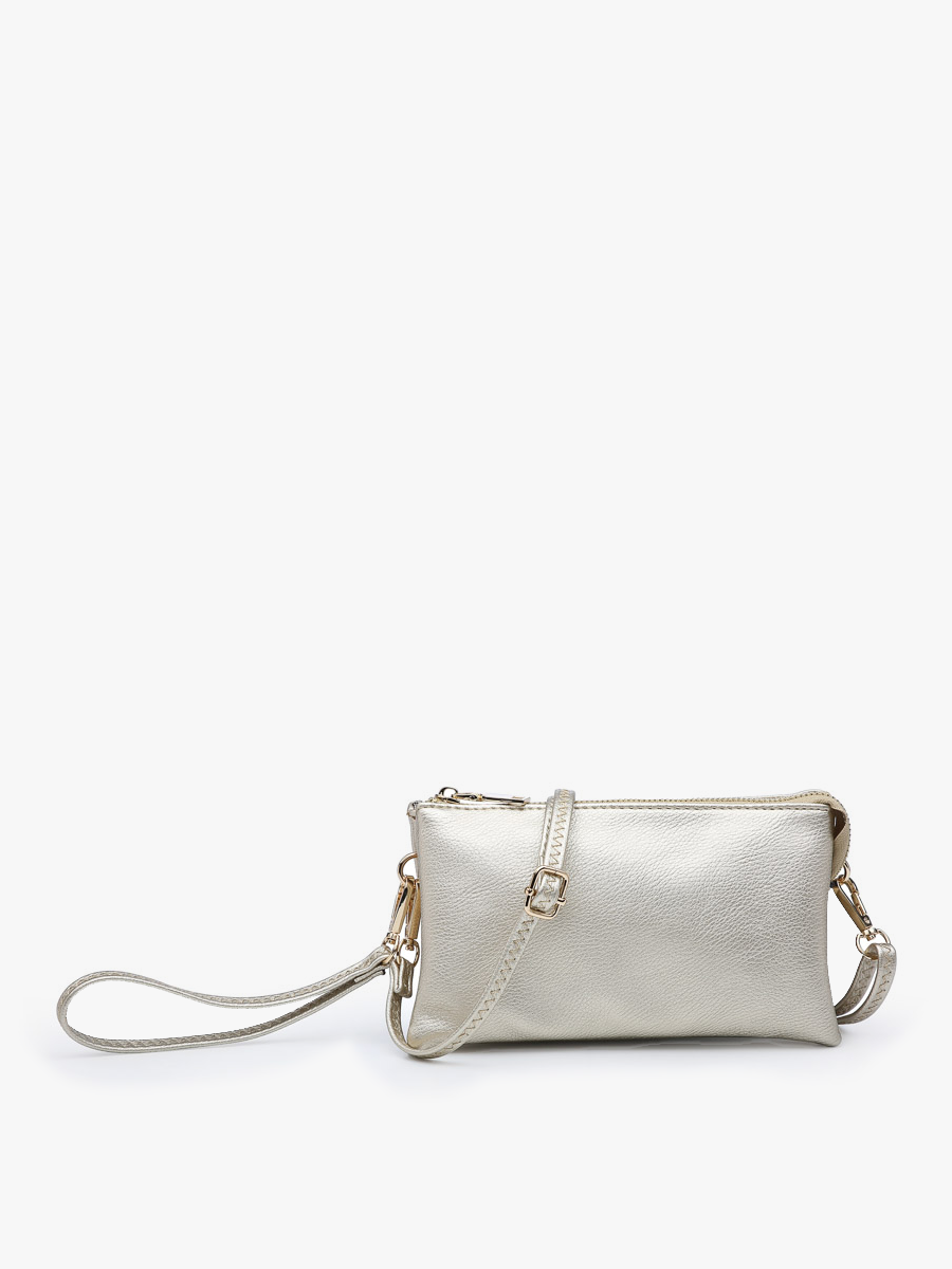 M013 Riley Monogrammable 3 Compartment Crossbody/Wristlet