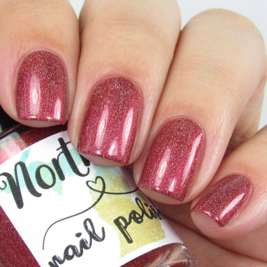 Traverse City ~ Nail Polish Holographic Red Toxin Free Vegan