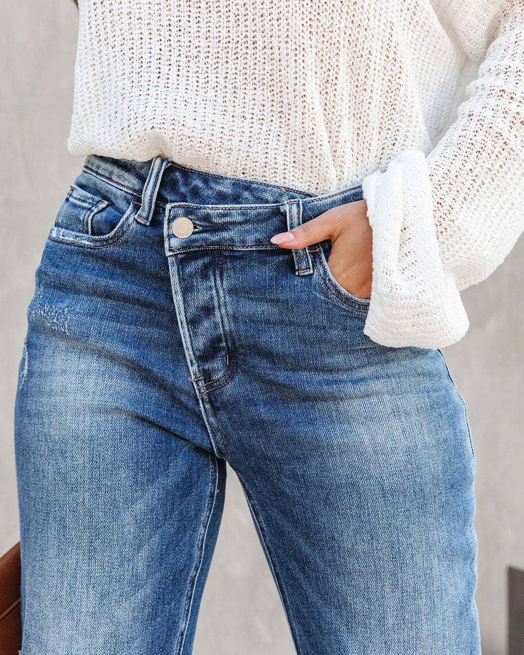 Washed Denim Pant Straight Leg Jeans DPP3019