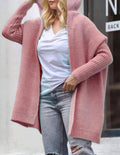 Thickened hoodie knitted cardigan