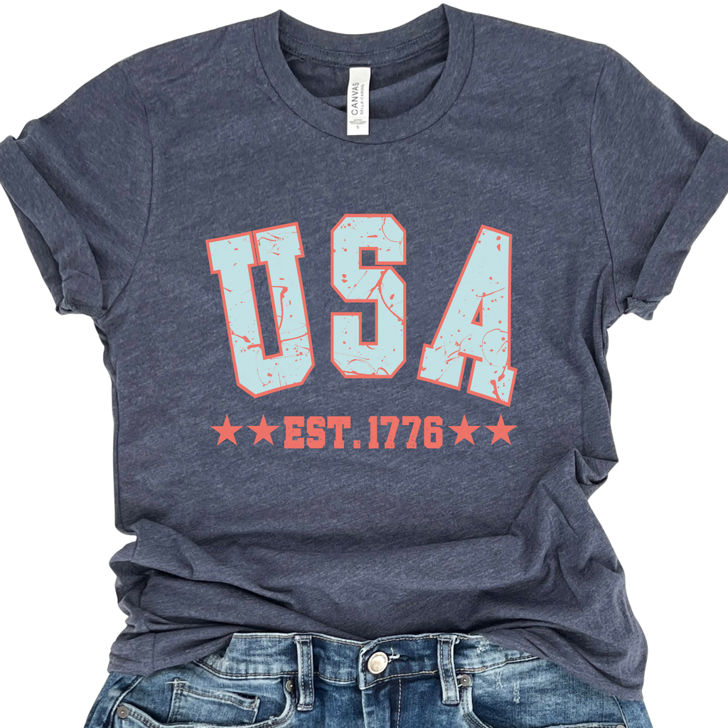 USA Patriotic Graphic Tee | July 4th Tee | Classic Americana