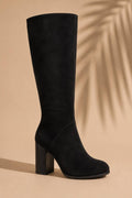 Pierre Dumas Classic Knee High Round Toe Block Heel Tall Fall Boot
