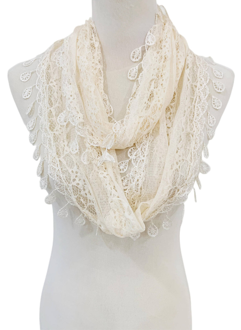 JC014906 Gorgeous Elegant lace Infinity Scarf