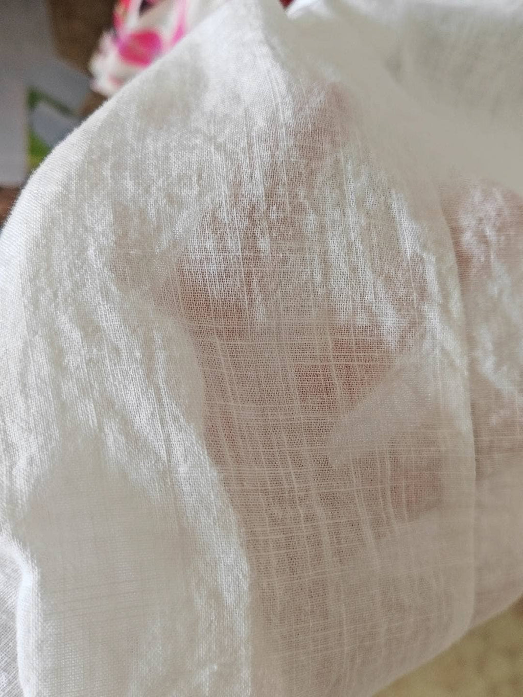 Cotton linen blend button down shirt