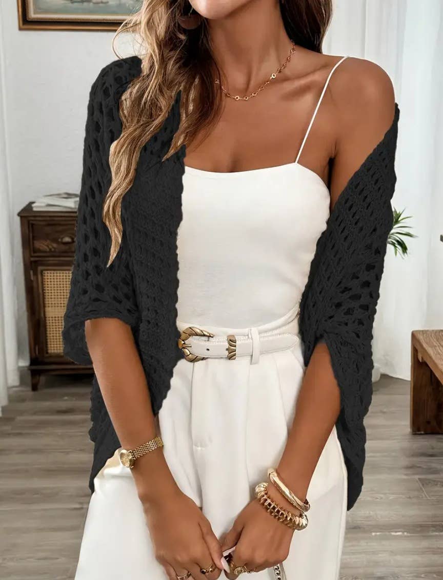 Open Knit BatWing Cardigan Beach Cover Up