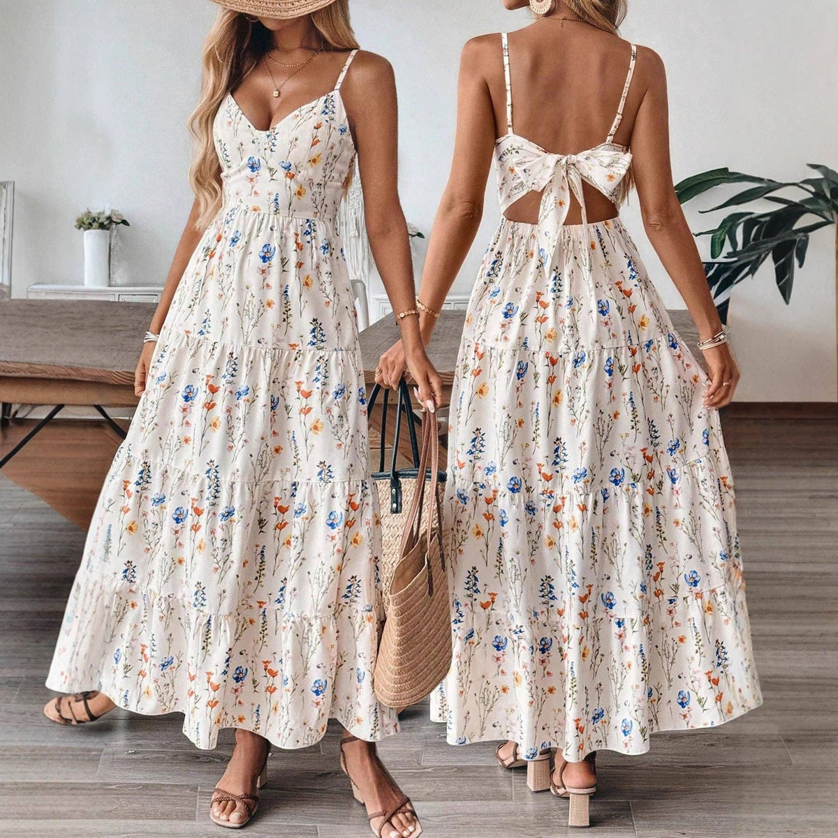 2026 Women The Resort Strappy Sleeveless Midi Dress – Christy's In Bellaire