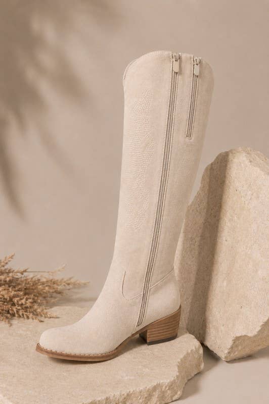 Pierre Dumas Savannah Stitch Knee High Western Fall Boot