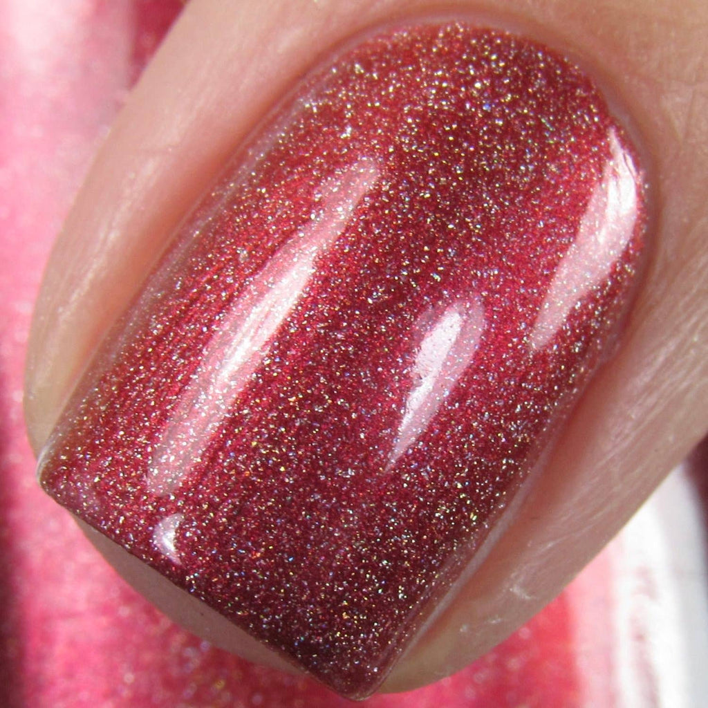 Traverse City ~ Nail Polish Holographic Red Toxin Free Vegan