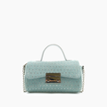 Trendy Denim Crossbody Bag Girls Clutch Purse with Chain