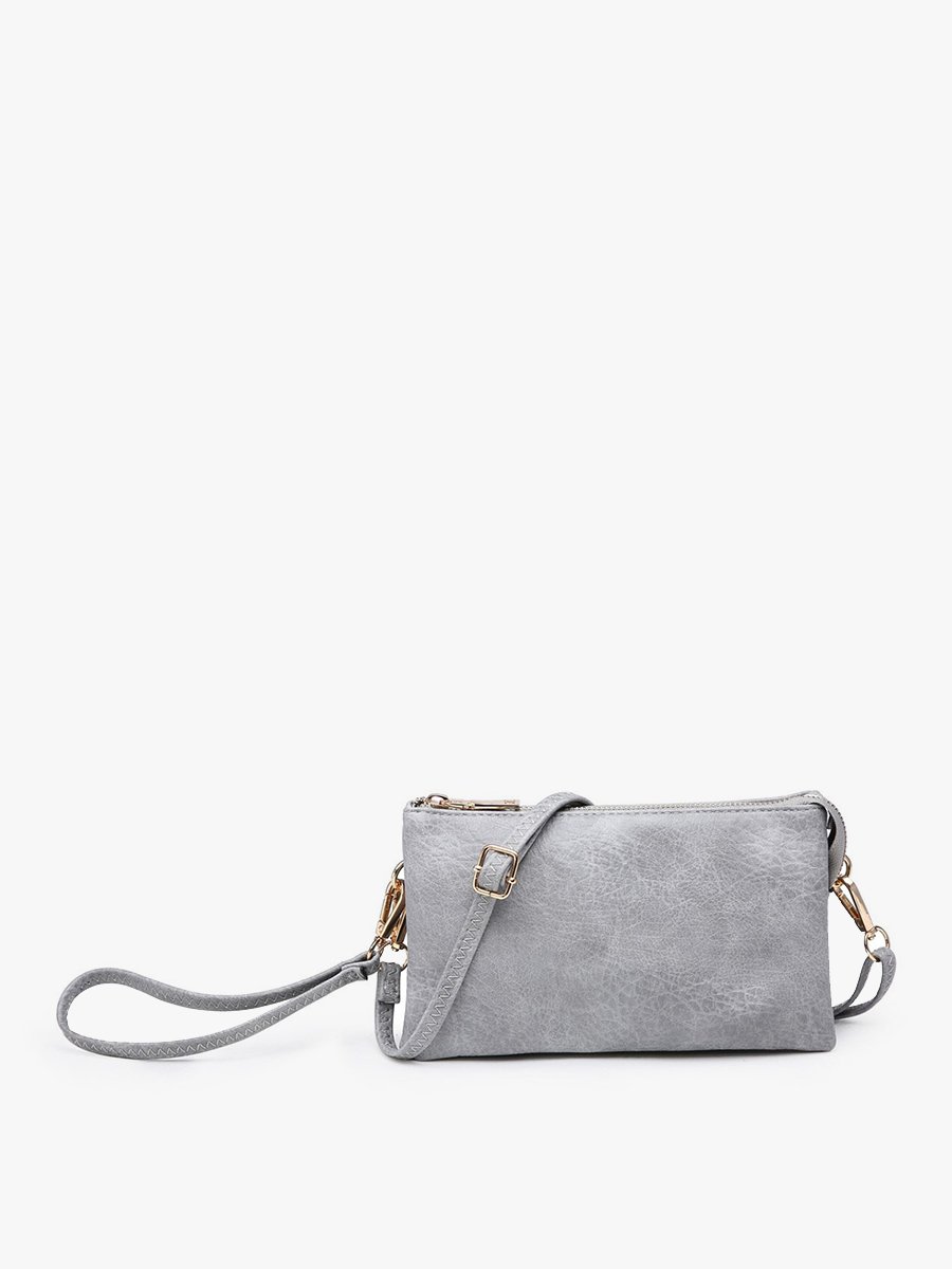 M013 Riley Monogrammable 3 Compartment Crossbody/Wristlet