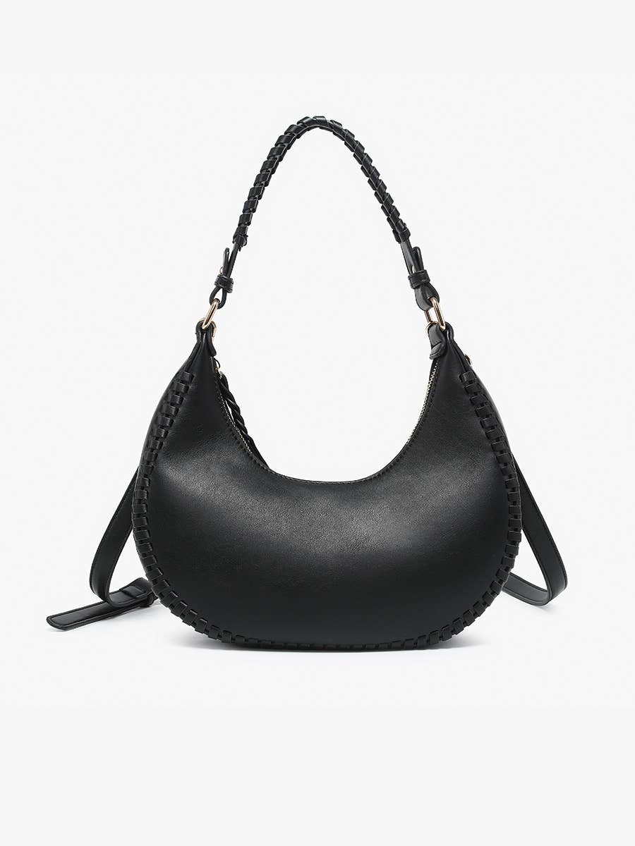 M2723 Aria Whipstitch Crescent Shoulder Bag