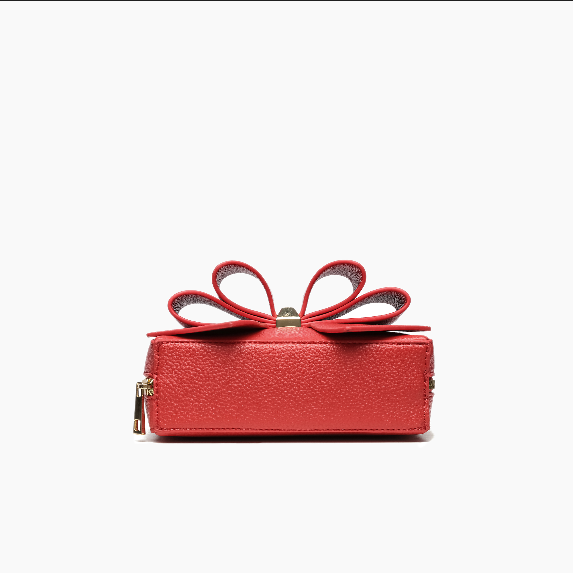 Women's Vegan Leather Long Strap Chloe Bow Mini Crossbody