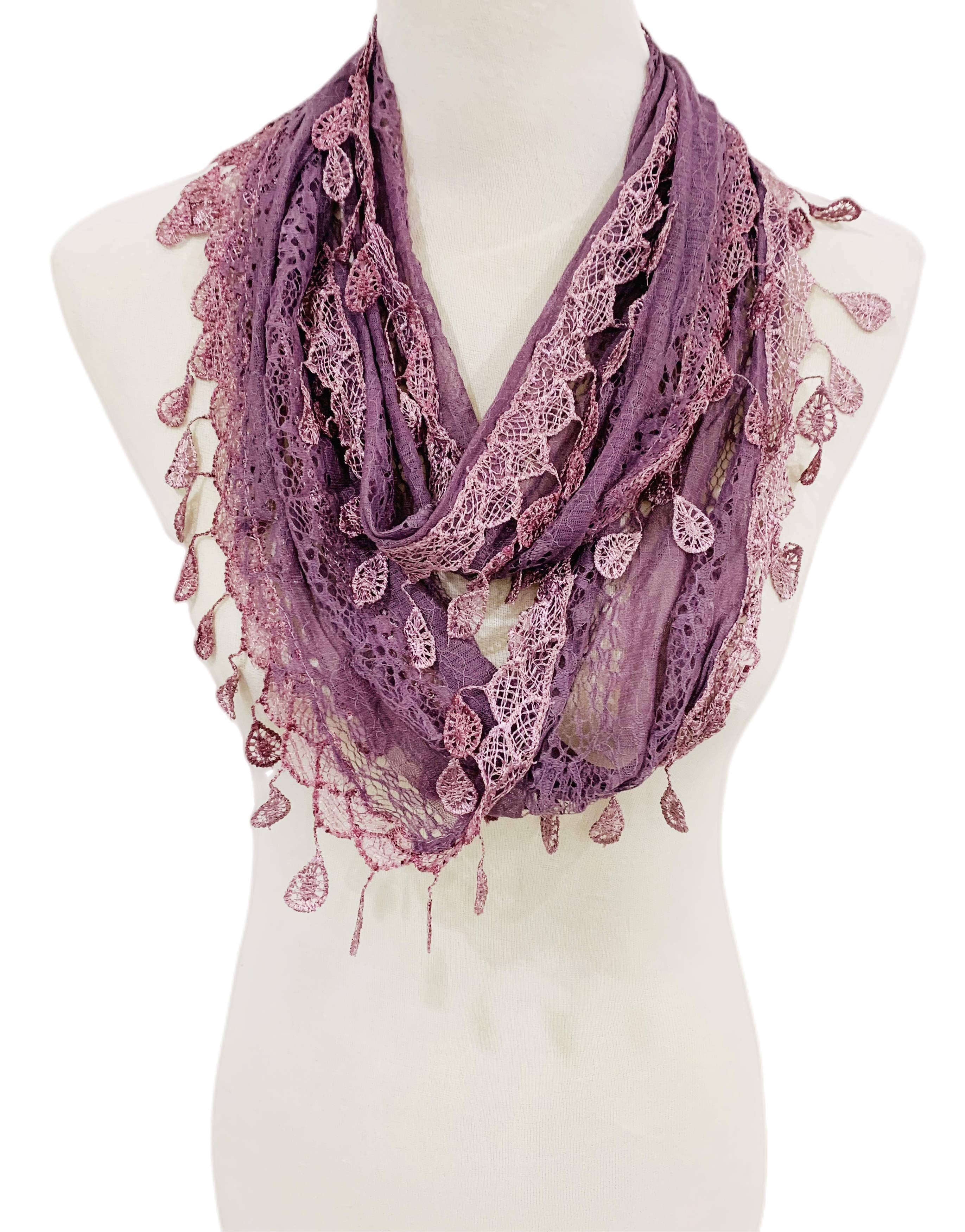 JC014906 Gorgeous Elegant lace Infinity Scarf