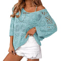 Bohemian Crochet Pattern Batsleeve Beach Knit Top