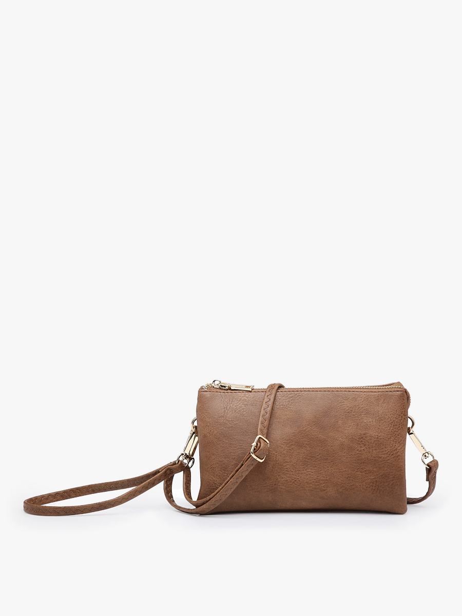 M013 Riley Monogrammable 3 Compartment Crossbody/Wristlet