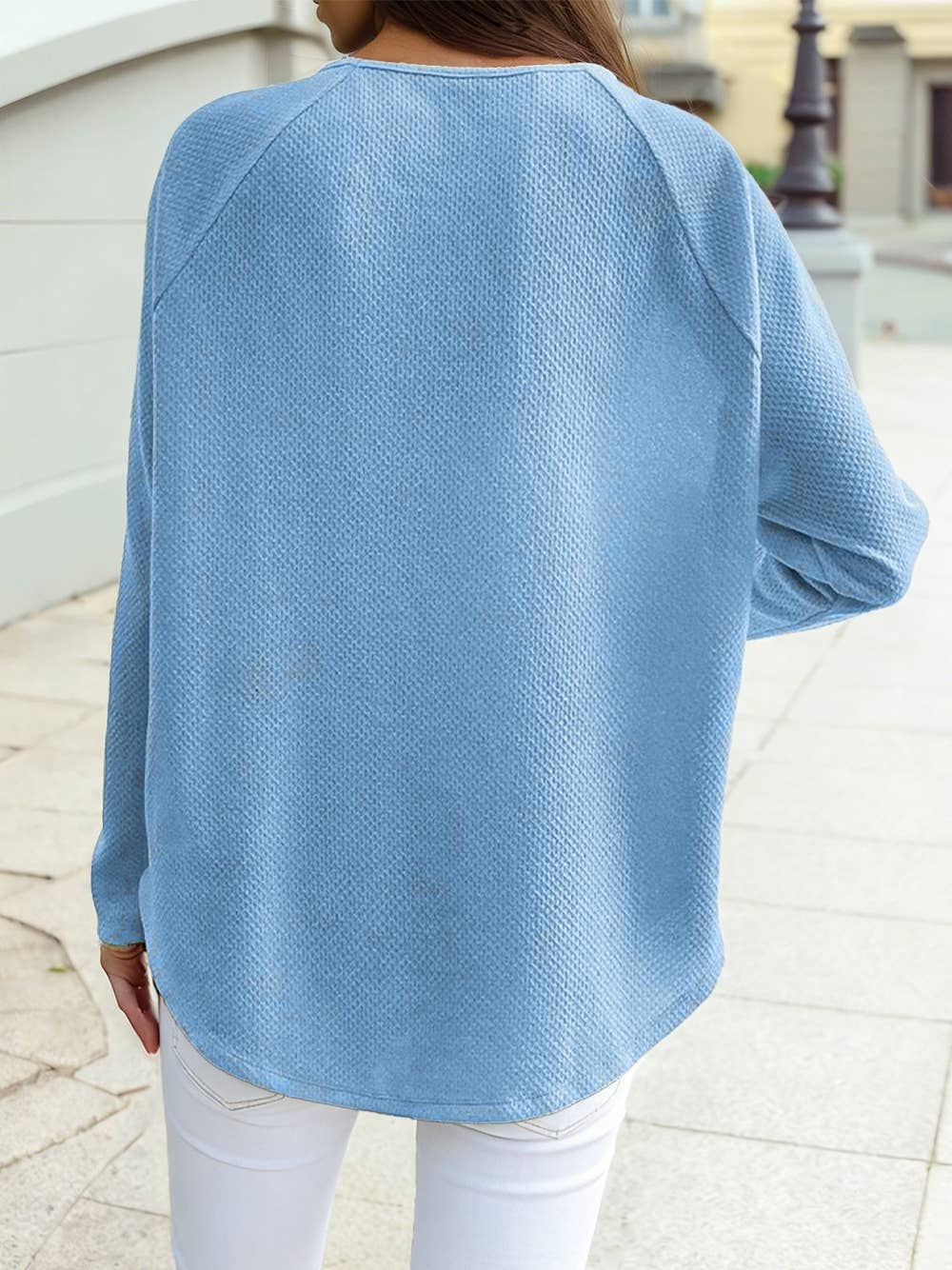 Solid Style Texture Jacquard Shift Top