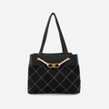Velvet Knot Quilted Shoulder Women's Tote Bag