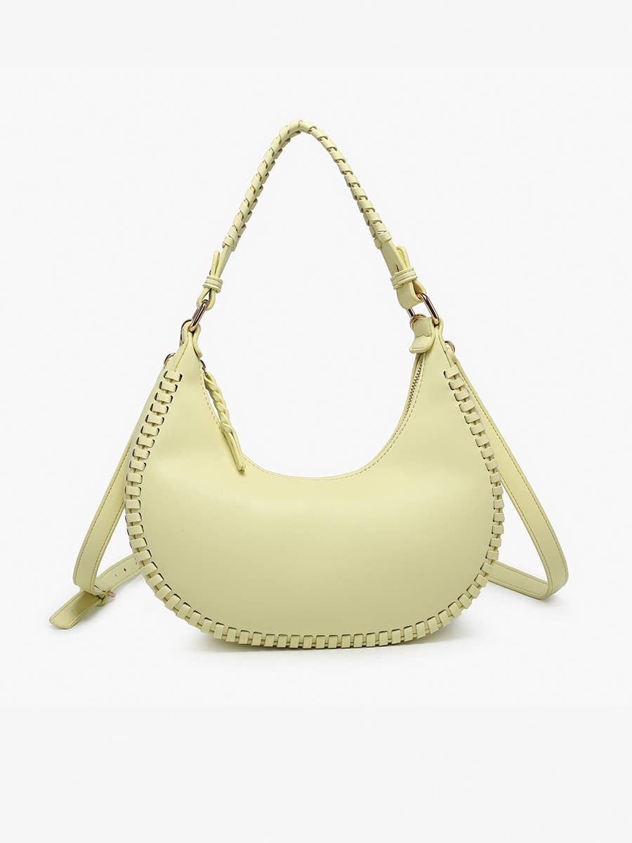 M2723 Aria Whipstitch Crescent Shoulder Bag