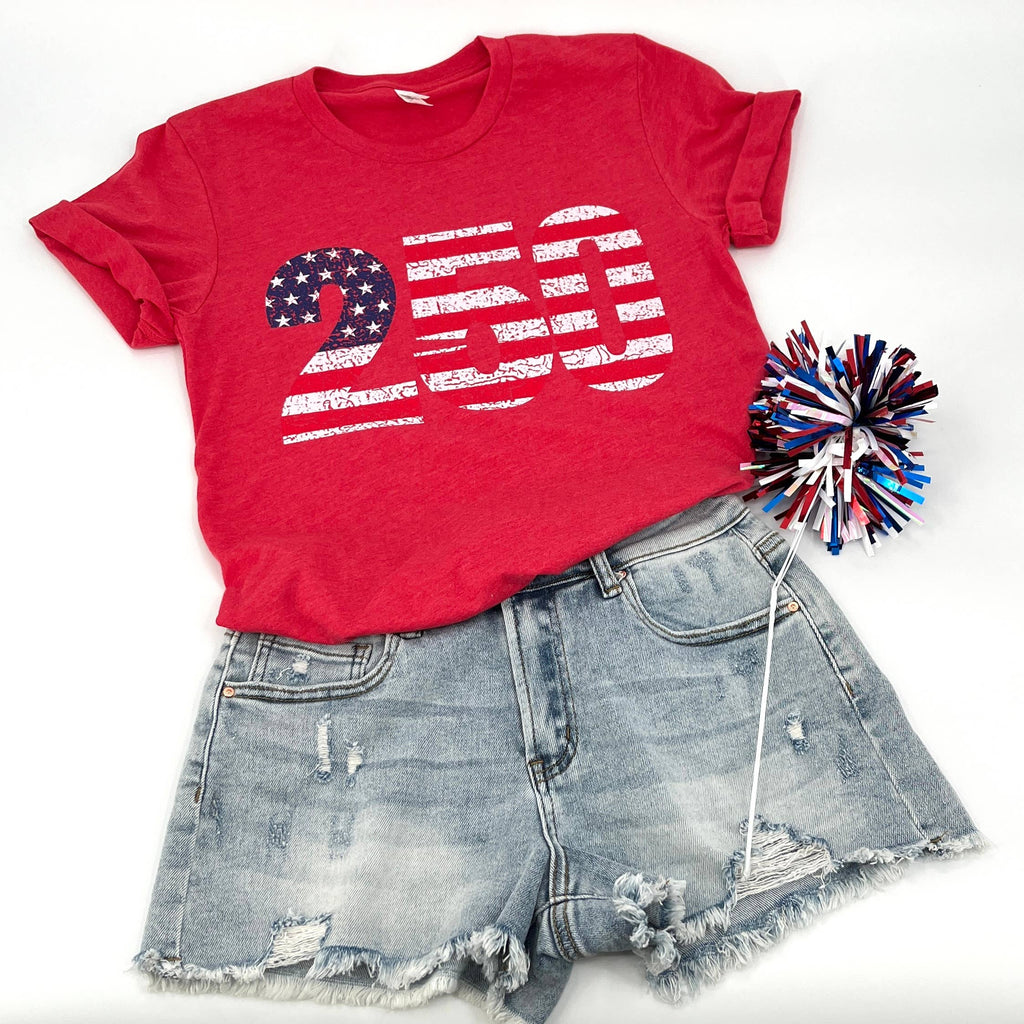 250 American Flag 4th of July Graphic Tee | Summer 2026