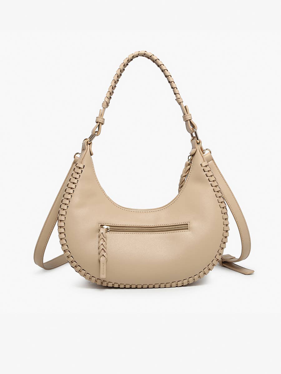 M2723 Aria Whipstitch Crescent Shoulder Bag
