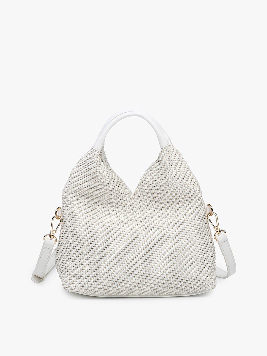 M2430 Cecily Striped Woven Hobo w/ Dual Handles