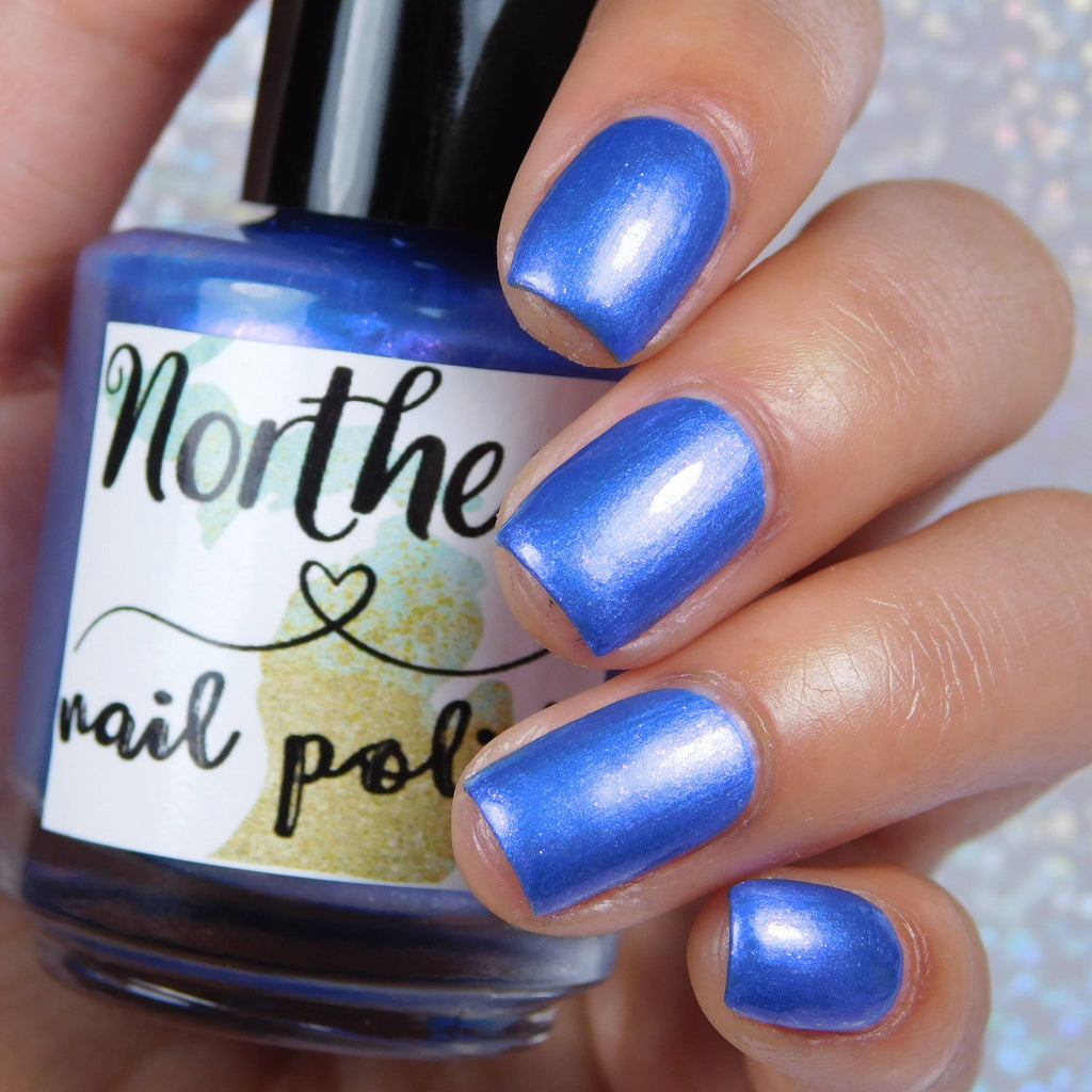 Beach Glass ~ Nail Polish Shimmer Blue Toxin Free Vegan