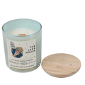 The Lake House 12 oz Glass Wooden Wick Candle