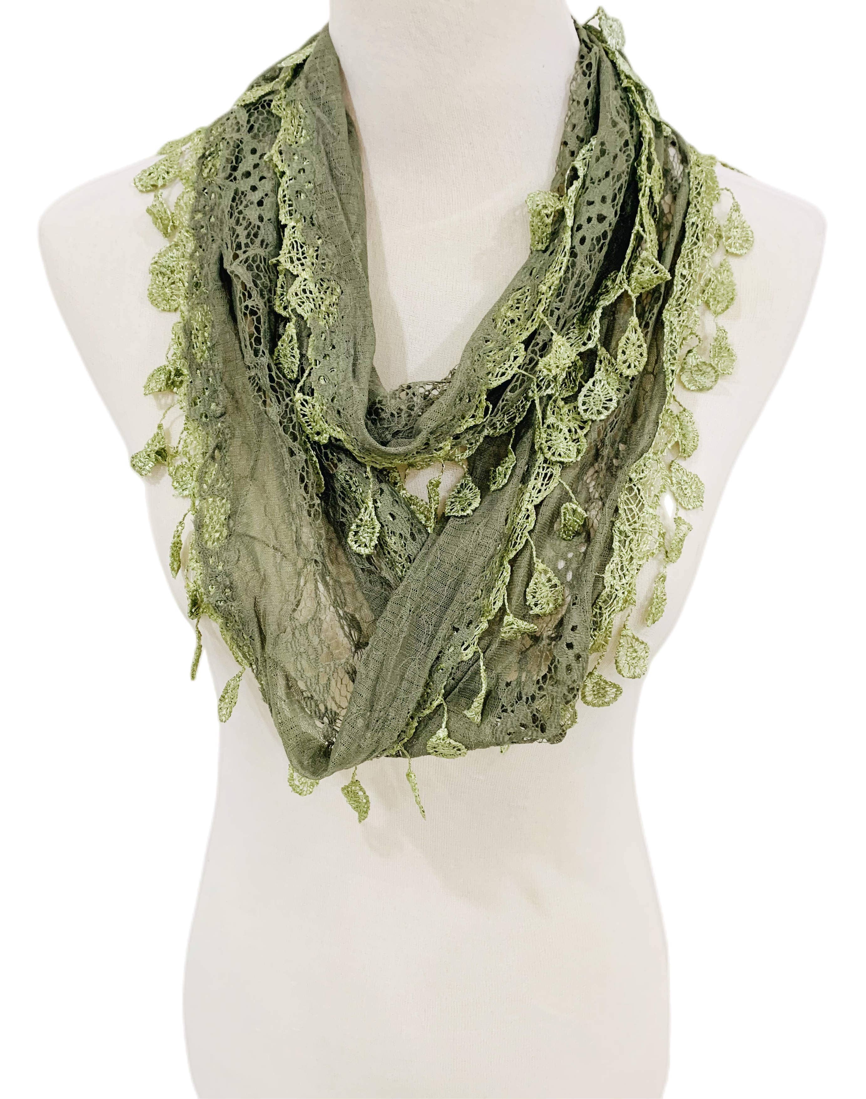 JC014906 Gorgeous Elegant lace Infinity Scarf