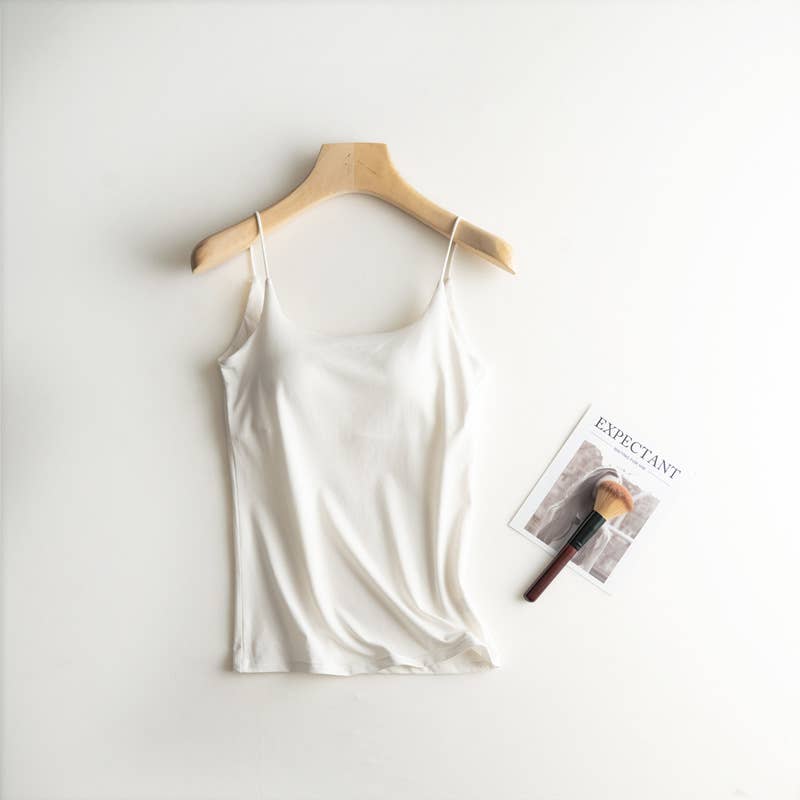 Cotton blend camisole daily regular basic self bra tank top