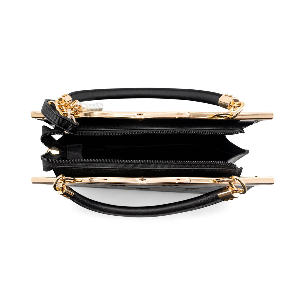 Amara Embossed Heart Top Handle Crossbody Bag