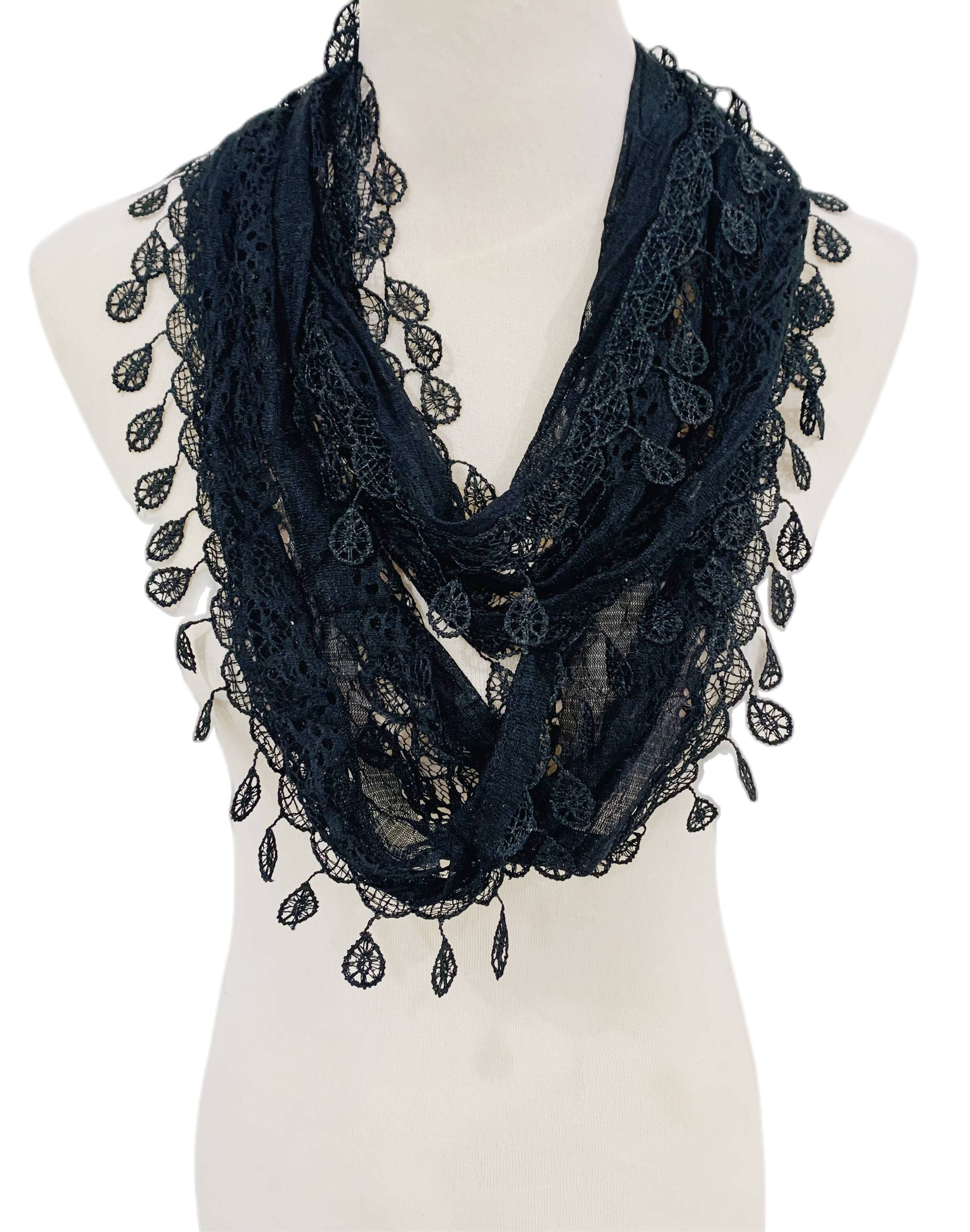 JC014906 Gorgeous Elegant lace Infinity Scarf