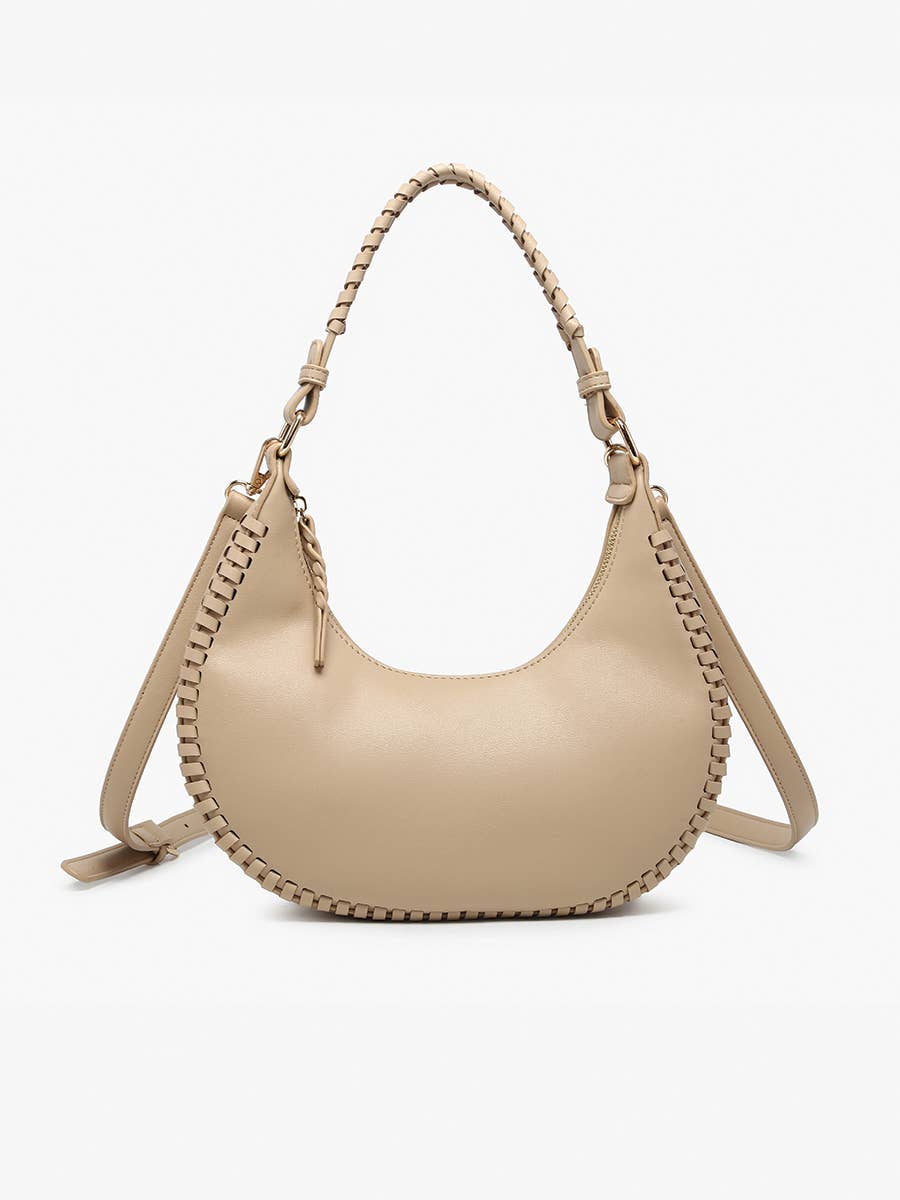 M2723 Aria Whipstitch Crescent Shoulder Bag