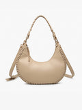 M2723 Aria Whipstitch Crescent Shoulder Bag