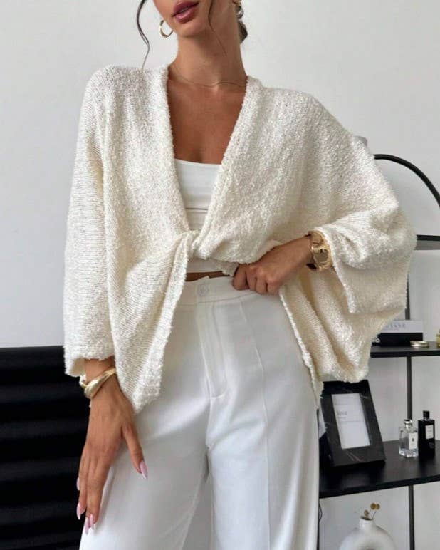 Cozy Crossover V-Neck Cardigan Sweater